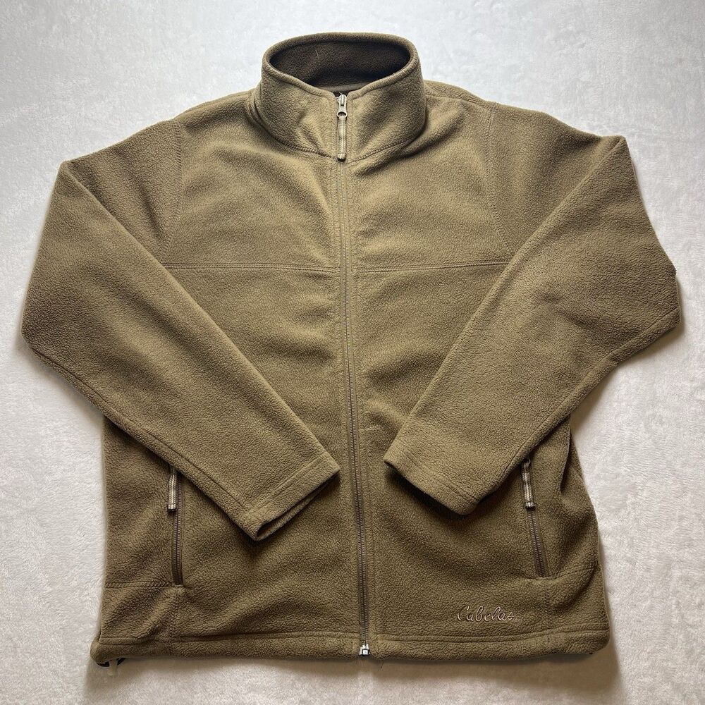 Cabela's Women’s Outwear Jacket Fleece Full Zip Pockets Logo Size L